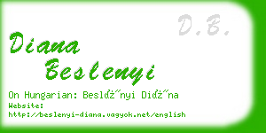 diana beslenyi business card